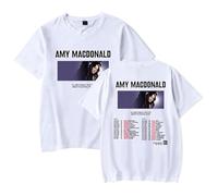 QNMGUN Amy Macdonald Is This What You've Been Waiting for T-Shirt, A Maniche Corte da Uomo E da Donna Abbigliamento Streetwear alla Moda,Bianca,M