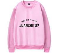 QNMGUN Leiva Who The FK Is Juanchito Tour Gigante Felpe Girocollo A Maniche Lunghe Ampie, Unisex, con Decorazioni Stampate,Rosa,XXL