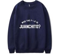 QNMGUN Leiva Who The FK Is Juanchito Tour Gigante Felpe Girocollo A Maniche Lunghe Ampie, Unisex, con Decorazioni Stampate,Blu,XXL
