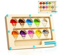 QNUOXEP Labirinto Magnetico Bambini,Labirinto Magnetico Bambini di Colori E Numeri,Palline Magnetiche Colorate,Imparare i Colori Gioco di Conteggio Ordinamento,Regali per Bambine E Bambinis