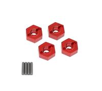 QOAKSDY Accessori Auto RC per ARRMA 3S per SENTON per VORTEKS per Typhon per Rock per Granite 1/10 Parti di Automobili RC 4 Pezzi Adattatore Mozzo Esagonale Ruota Metallo 14mm(Red)