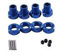 QOAKSDY Accessori Auto RC per Arrma per Kraton per Outcast 1/10 RC Auto Aggiornamenti Accessori Parti 4 Pezzi Adattatore per Mozzo Esagonale Ruota Estesa Metallo Blu