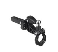QOAKSDY Accessori Auto RC per Axial per SCX10 per TRAXXAS per TRX4 1/8 1/10 RC Crawler Parti di Automobili Paraurti Posteriore Metallo Traino Rimorchio Gancio Ricevitore(Black)