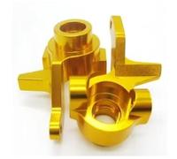 QOAKSDY Accessori Auto RC per HIMOTO per E10MTL per E10MT per E10BP 1/10 RC Parti di Automobili Lega Alluminio Sterzo Hub Carrier Blocco Nocche(Yellow)