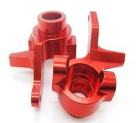 QOAKSDY Accessori Auto RC per HIMOTO per E10MTL per E10MT per E10BP 1/10 RC Parti di Automobili Lega Alluminio Sterzo Hub Carrier Blocco Nocche(Red)