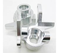 QOAKSDY Accessori Auto RC per HIMOTO per E10MTL per E10MT per E10BP 1/10 RC Parti di Automobili Lega Alluminio Sterzo Hub Carrier Blocco Nocche(Silver)