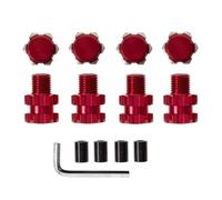 QOAKSDY Accessori Auto RC per Traxxas per MAXX 1/10 RC Auto Parti di Aggiornamento Accessori Ricambio Adattatore Esteso Metallo 17mm Ruota Scanalata Mozzo Esagonale(Red)
