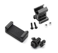 QOAKSDY Accessori Auto RC per TRAXXAS per TRX4 per TRX6 per E-Revo per Slash per RUSTLER per E-Maxx RC Parti di Automobili Trasmettitore Metallo Supporto per Telefono(Black)