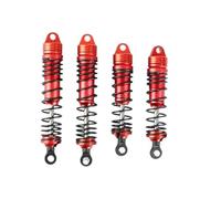 QOAKSDY Ammortizzatore RC per Traxxas per Slash 4X4 4WD 2WD per Rustler per Stampede per Hoss 4 Pz Metallo Anteriore Ammortizzatori Posteriori 1/10 RC Parti di Automobili(Red)