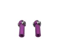 QOAKSDY Asta Sterzo RC 2 Pezzi di Metallo M2.5 Barra di Collegamento Barra di Accoppiamento Giunto Sferico 2.5MM Testa Sferica Foro L 7MM per RC Auto Camion Parte di Aggiornamento Accessori(Purple)