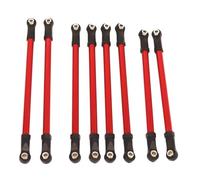 QOAKSDY Asta Sterzo RC per Axial per SCX10 1/10 rc Cars Crawler 8 Pezzi/Lotto Kit di Collegamento in Lega di Alluminio Non Assemblato con per Passo da 313 Mm(Red)