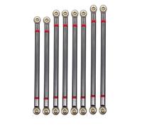 QOAKSDY Asta Sterzo RC per Axial per SCX10 1/10 RC Crawler Car Parts Accessori 8 Pezzi 313MM Interasse Link Plastic Rod End Kit Non Assemblato(Gray)