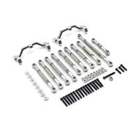QOAKSDY Asta Sterzo RC per D90 D91 D96 per MN98 per MN99S 1/12 rc Cars Base di Collegamento dello Sterzo in Metallo Supporto per Servo dello Sterzo Parti di Aggiornamento(Silver)
