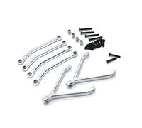 QOAKSDY Asta Sterzo RC per FMS per Xiaoqi per FCX24 Parti di Auto RC 1/24 Processo CNC di Aggiornamento E Rimontaggio in Metallo per Collegamento Fisso Dell'asse del Telaio(Silver)