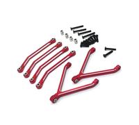 QOAKSDY Asta Sterzo RC per FMS per Xiaoqi per FCX24 Parti di Auto RC 1/24 Processo CNC di Aggiornamento E Rimontaggio in Metallo per Collegamento Fisso Dell'asse del Telaio(Red)