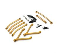 QOAKSDY Asta Sterzo RC per FMS per Xiaoqi per FCX24 Parti di Auto RC 1/24 Processo di Rimontaggio CNC per Kit di Collegamento dello Sterzo A Collegamento Fisso Dell'asse del Telaio(Yellow)