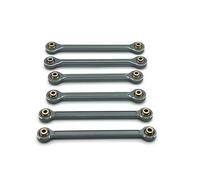 QOAKSDY Asta Sterzo RC per MJX 10208 1/10 rc Cars Upgrade Parts Accessori Tenditori in Metallo Tirante di Trazione Barra di Collegamento Barra di Sterzo Set(Gray)