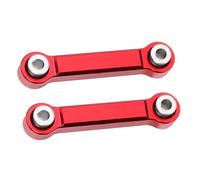 QOAKSDY Asta Sterzo RC per MJX 14303 14302 14301 per Hyper Go 1/14 rc Cars 2 Pezzi di Ricambio per Barra dello Sterzo in Lega di Alluminio(Red)