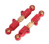 QOAKSDY Asta Sterzo RC per MJX per Hyper Go 14209 14210 1:14 rc Cars 2 Pezzi RC Linkages Servo Link Regolabile Tiranti Sospensioni in Metallo Componenti(Red)