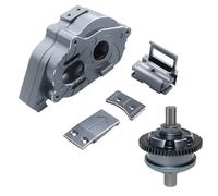 QOAKSDY Auto RC Accessori per Arrma per Kraton per Outcast 4S V2 per BLX 1/10 rc Car Upgrade Parts Accessori Metal Center Gearbox E Set Differenziale(Gray)