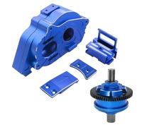 QOAKSDY Auto RC Accessori per Arrma per Kraton per Outcast 4S V2 per BLX 1/10 rc Car Upgrade Parts Accessori Metal Center Gearbox E Set Differenziale(Blue)