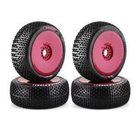 QOAKSDY Auto RC Accessori per Nitro per HPI per HSP per Bazooka per ZD 1/8 RC per Auto da Corsa 4WD 4 Pezzi 116mm off Road per Buggy Pneumatici Ruota 17mm Mozzi Esagonali(Purple)