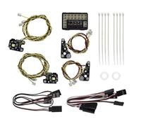 QOAKSDY Auto RC Accessori per Traxxas per TRX-4 per Defender 1/10 RC Crawler Auto Luci Posteriori Anteriori + Kit Group Lampada IC Gruppo