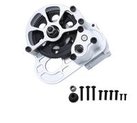 QOAKSDY Parti RC per Axial per SCX10 1/10 Sostituzione Cambio Centrale in Metallo con Retromarcia Ingranaggio Motore RC Crawler Car Parts Accessories(Silver)