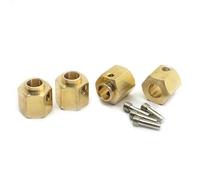 QOAKSDY Parti RC per TRX-4 per TRX-6 4 Pezzi 5/8/9/10/11/12/15/20mm Heavy Duty Brass 12mm Mozzi Esagonali per Ruote Adattatore Esteso Parti per Modelli di Auto RC 1/10 Modifica(11mm)