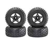 QOAKSDY Pneumatici RC per Trxs per Slash per ARRMA per SENTON 1/8 1/10 RC Auto 109mm Pneumatico per Camion A Breve Corso con 12mm 14mm 17mm Ruota Esagonale 4 Pezzi(Black)