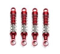 QOAKSDY RC Ammortizzatori per MN per MN78 per MN168 1/12 RC Car Parts Accessories Metallo Non Idraulico Esterno per Set Ammortizzatore A Molla(Red)