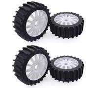 QOAKSDY RC Car Pneumatico Ruota per Arrma per Redcat per Team per Losi per HPI per HSP per Baja 1/8 rc Car 4 Pezzi 120 Mm Neve Sabbia Paddle Pneumatico Ruota 17 Esagonale(White)