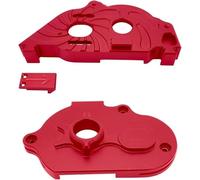 QOAKSDY RC Scatola Cambio per Arrma per Senton per Typhon per Granite 4X4 550 1/10 RC Truck Sostituisci Il Set di Coperture per Ingranaggi Montaggio del Motore Lega Alluminio(Red)