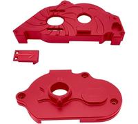 QOAKSDY RC Scatola Cambio per Arrma per Senton per Typhon per Granite 4X4 550 Supporto Motore Alluminio Set di Copertura Ingranaggi per Camion RC 1/10 Parti Ricambio(Red)
