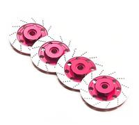 QOAKSDY RC Teile Compatibile con 3Racing per Sakura D4 1/10 RC Drift per Accessori per Auto da per Corsa Cerchione in Lega di Alluminio Disco Freno Scatola Adattatore Esagonale da 12 Mm(Pink)