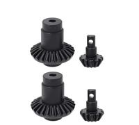 QOAKSDY RC Teile Compatibile con FMS K5 per FCX24 per Xiaoqi 1/24 Telecomando per Accessori di Aggiornamento Modello Auto Ingranaggio Conico in Acciaio Temprato(Black,2 Pair)