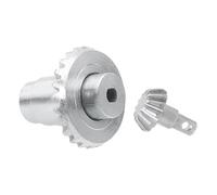 QOAKSDY RC Teile Compatibile con FMS K5 per FCX24 per Xiaoqi 1/24 Telecomando per Accessori di Aggiornamento Modello Auto Ingranaggio Conico in Acciaio Temprato(Silver,1 Pair)
