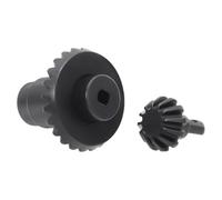 QOAKSDY RC Teile Compatibile con FMS K5 per FCX24 per Xiaoqi 1/24 Telecomando per Accessori di Aggiornamento Modello Auto Ingranaggio Conico in Acciaio Temprato(Black,1 Pair)