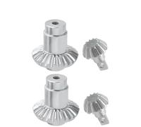 QOAKSDY RC Teile Compatibile con FMS K5 per FCX24 per Xiaoqi 1/24 Telecomando per Accessori di Aggiornamento Modello Auto Ingranaggio Conico in Acciaio Temprato(Silver,2 Pair)