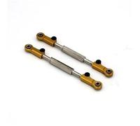 QOAKSDY RC Teile Compatibile con JLB11101 21101 J3 1/10 Auto Telecomandata per Corse in Metallo Accessori di Aggiornamento Asta dello Sterzo Fissa Anteriore E Posteriore(Yellow,2PCS)