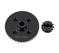 QOAKSDY RC Teile Compatibile con Maxx per Slash 4X4 1/8 RC Crawler Auto Accessori di Aggiornamento in Acciaio Anteriore Differenziale Posteriore E Pignone 13T 37T(Rear)