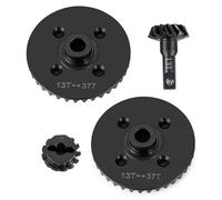 QOAKSDY RC Teile Compatibile con Maxx per Slash 4X4 1/8 RC Crawler Auto Accessori di Aggiornamento in Acciaio Anteriore Differenziale Posteriore E Pignone 13T 37T(Rear And Front)