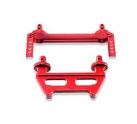 QOAKSDY RC Teile Compatibile con MJX per Hyper per Go 16208 16209 H16 H16BM 1/16 RC Auto in Lega di Alluminio Parti di Aggiornamento Anteriore Posteriore del Corpo Pilastri(Red)