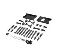 QOAKSDY RC Teile Compatibile con MN D90 D91 D96 per MN98 99S 1/12 RC Auto Pezzi di Ricambio Tiranti Fissi in Metallo Kit di Aggiornamento del Fascio di Coda della Cabina dello Sterzo(Black)