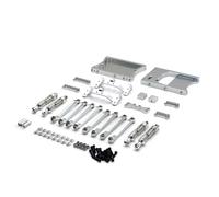 QOAKSDY RC Teile Compatibile con MN D90 D91 D96 per MN98 99S 1/12 RC Auto Pezzi di Ricambio Tiranti Fissi in Metallo Kit di Aggiornamento del Fascio di Coda della Cabina dello Sterzo(Silver)