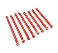 QOAKSDY RC Teile Compatibile con MN128 MN86 MN86S MN86K MN86KS per MN G500 1/12 RC Car Metallo per Telaio Barra di Collegamento Tirante Barra di Collegamento Sospensione(Red)