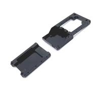 QOAKSDY RC Teile Compatibile con MN78 MN168 Staffa di Montaggio del Ricevitore della Traversa Anteriore E Posteriore del Fascio 1/12 RC Auto Aggiornamenti Accessori Parti(Black)
