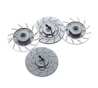 QOAKSDY RC Teile Compatibile con Sakura D4 On-Road per Corse 1/10 RC Parti di Automobili 4 Pezzi Freno A Disco in Metallo Cerchione Scatola Adattatore Esagonale in Metallo 12 Mm(Gray)