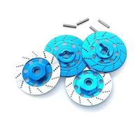 QOAKSDY RC Teile Compatibile con Sakura D4 per On-Road per Auto da per Corsa 1/10 RC Parti di Automobili 4 Pezzi Freno A Disco in Metallo Cerchione Scatola Adattatore Esagonale 12 Mm(Sky Blue)