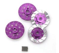 QOAKSDY RC Teile Compatibile con Sakura D4 per On-Road per Auto da per Corsa 1/10 RC Parti di Automobili 4 Pezzi Freno A Disco in Metallo Cerchione Scatola Adattatore Esagonale 12 Mm(Purple)